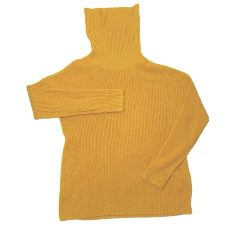 Halogen Mustard Yellow Chunky Turtleneck Sweater Women's Medium